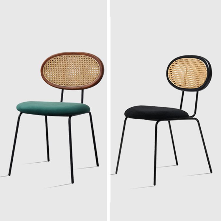 Upholstered Side Chairs Industrial Armless Open Back Dining Side Chair