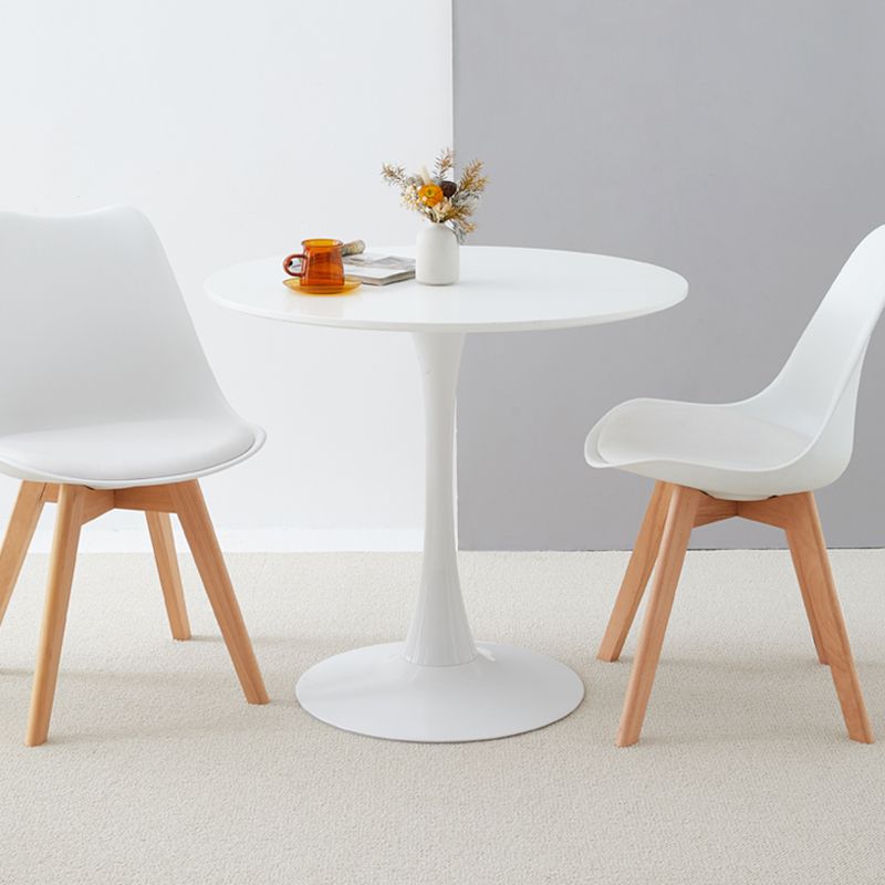 Modern Pedestal Wooden Coffee Table Set Round Top Shape Cocktail Table for Home