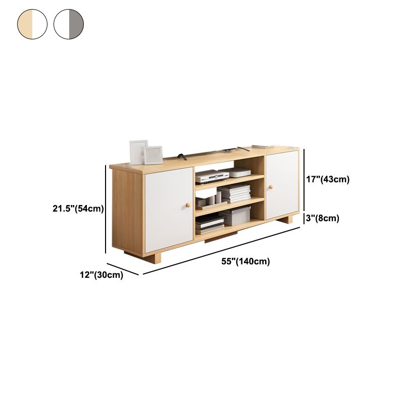 Scandinavian TV Stand Console with Cabinet Engineered Wood TV Stand