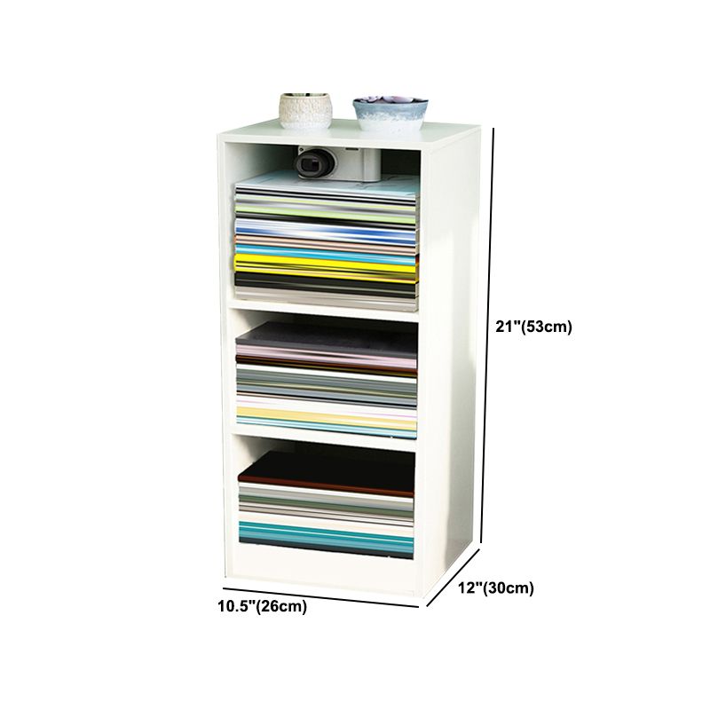 Contemporary Closed Back Book Shelf Engineered Wood Office Bookcase with Shelves