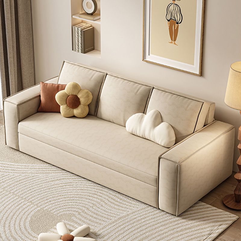 Contemporary Foldable Futon Sleeper White Futon and Mattress