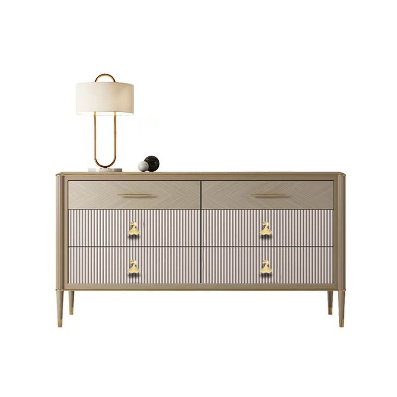 Modern Horizontal Combo Dresser Wood Storage Dresser for Bedroom