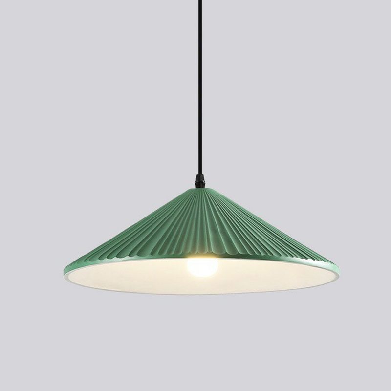 Conical Resin Hanging Lamp Minimalist 1-Light Suspension Light Fixture for Dining Room