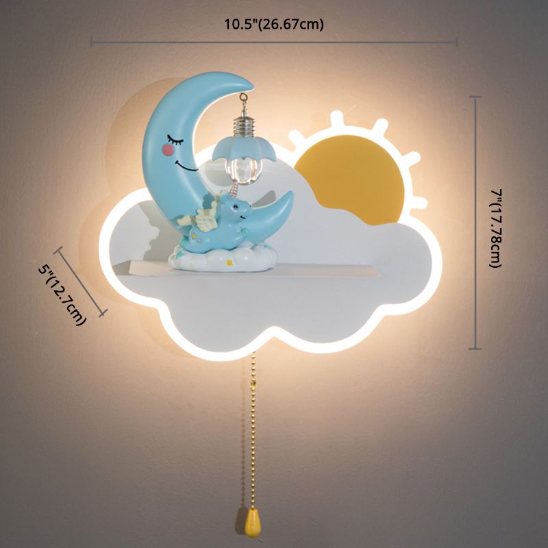Cloud Shape Wall Mounted Light Minimalist LED Metal Wall Mounted Lighting for Bedroom