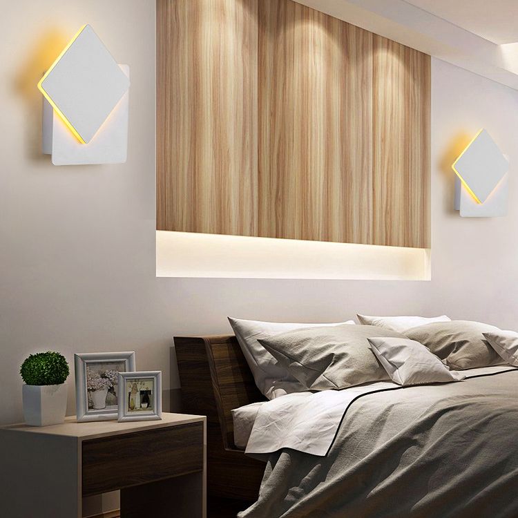 Minimalist LED Wall Mount Light Angle Adjustable Aluminium Wall Light for Bedroom