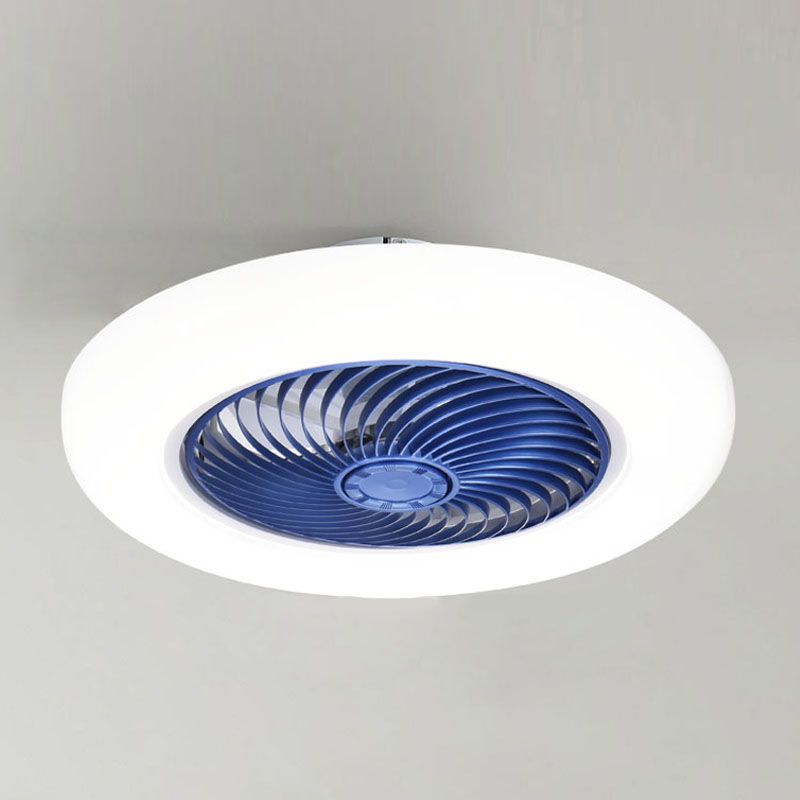 Moderne kreative LED -Deckenventilator Leichte schmiedeeisere kreisförmige Flush -Halterung mit Acrylschatten