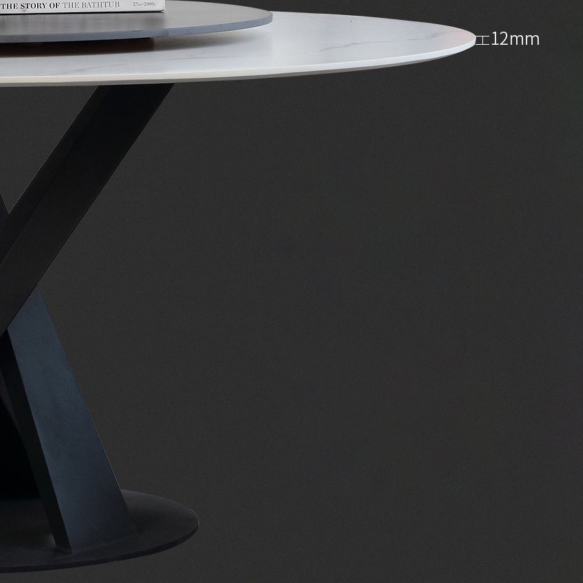 Modern White Marble Counter Table Round Dining Table for Kitchen