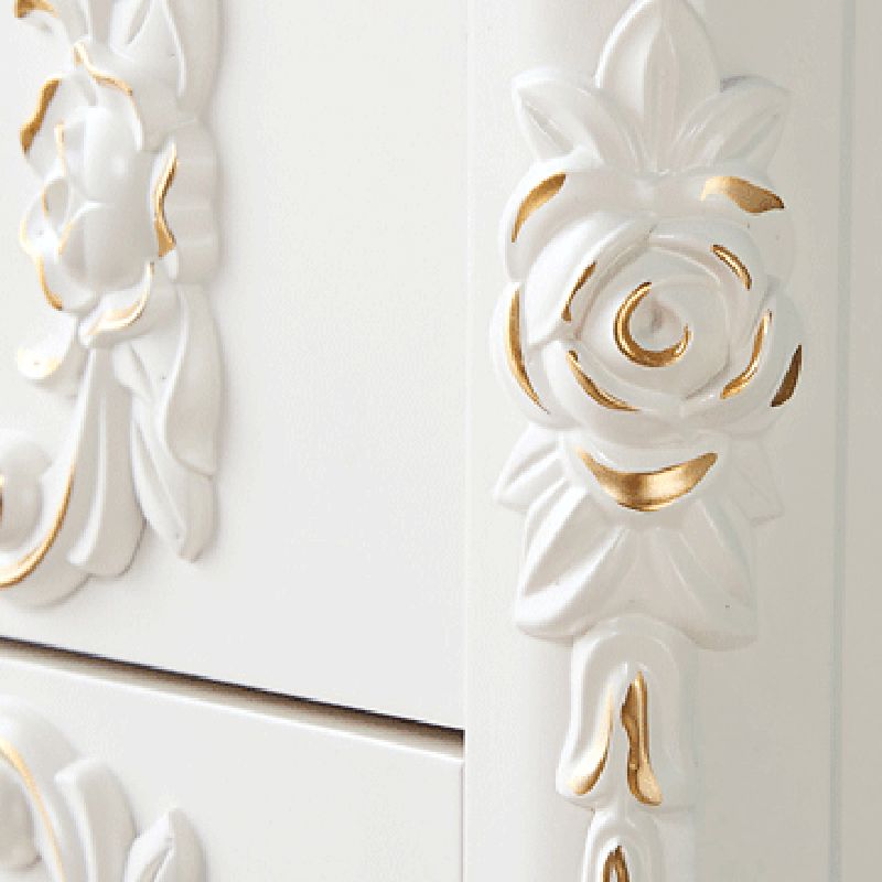 15.74" Wide Accent Chest Modern White Rectangle Chest with Drawers