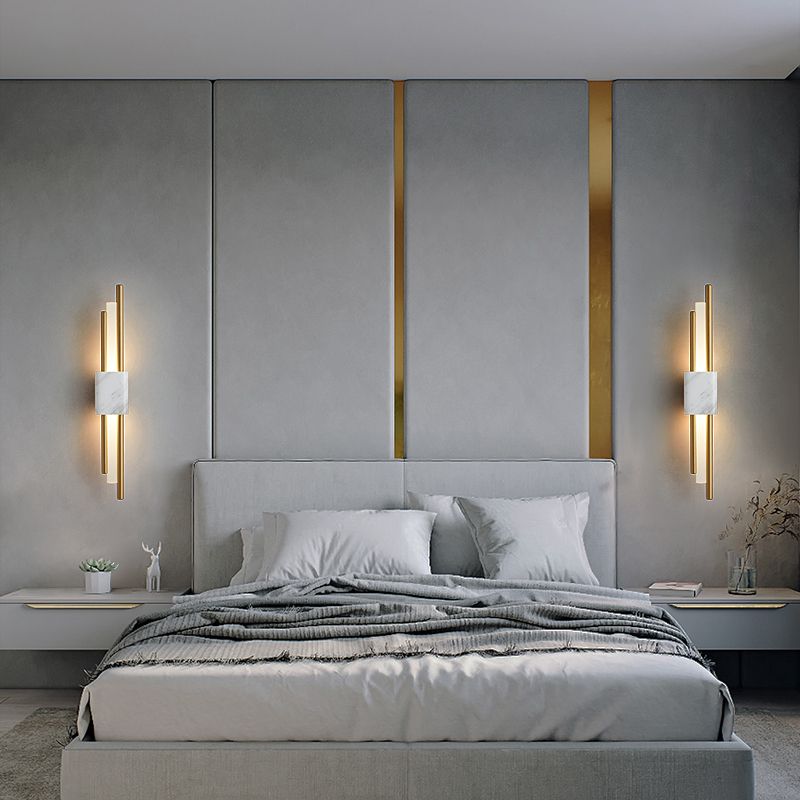 Moderne Marmorwand LED LED WALS MOTTED LEIGENTE