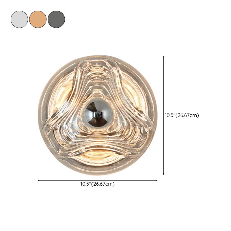 Contemporary Glass Shade Wall Lamp 1-Light Wall Sconce Lighting