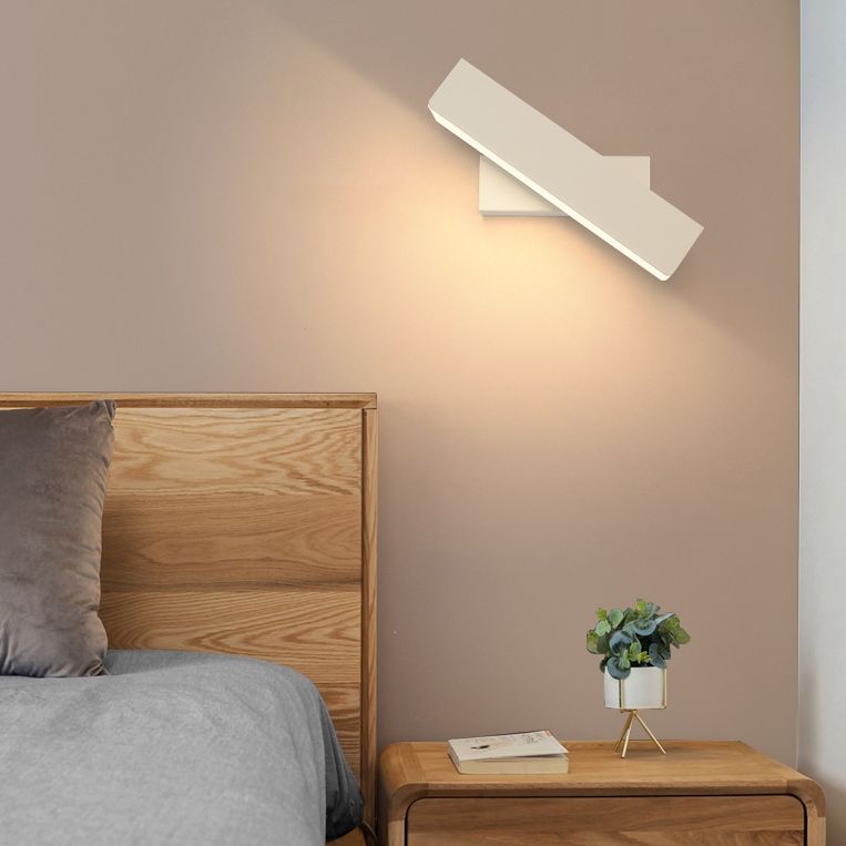Modern Minimalist Style Rectangular Wall Light Sconces Metal Sconce Lights for Bedroom