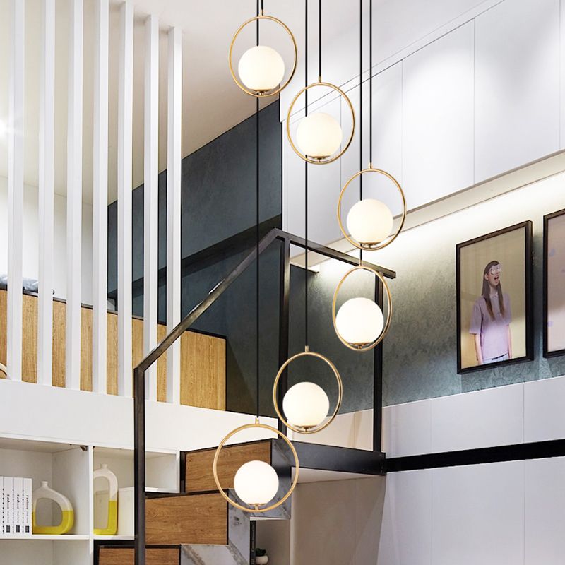 Lampada a soffitto a soffitto a soffitto a soffitto a soffitto contemporaneo con anello di alone in nero