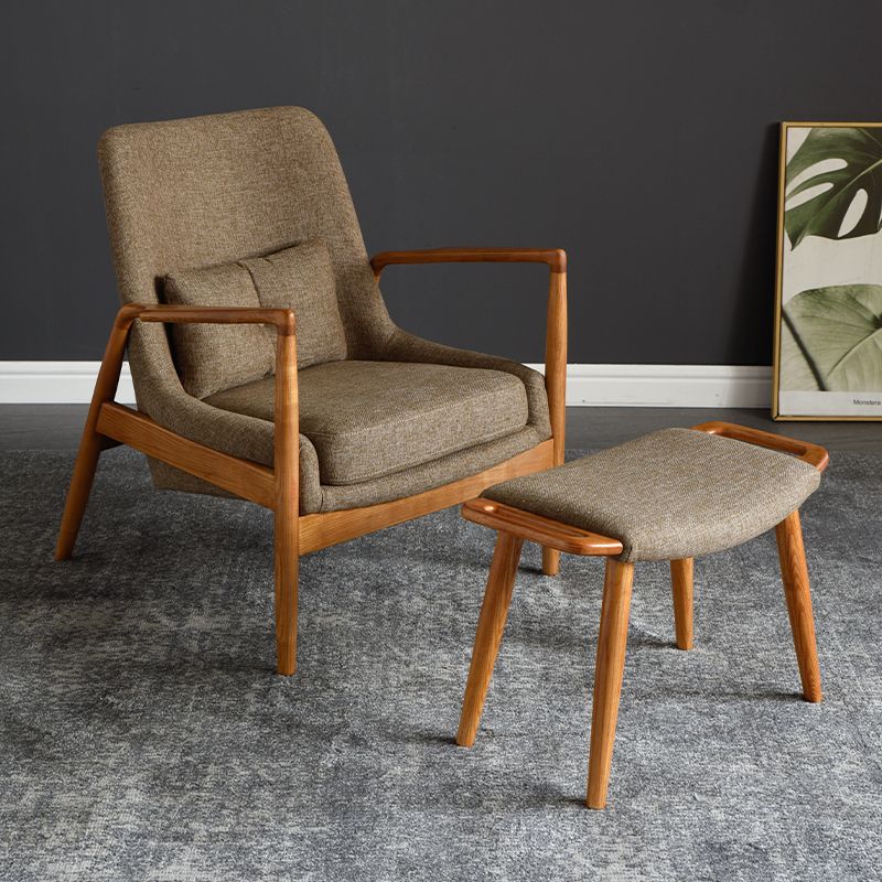 Contemporary Arms Included with Pillow Basic Four Leg Accent Armchair