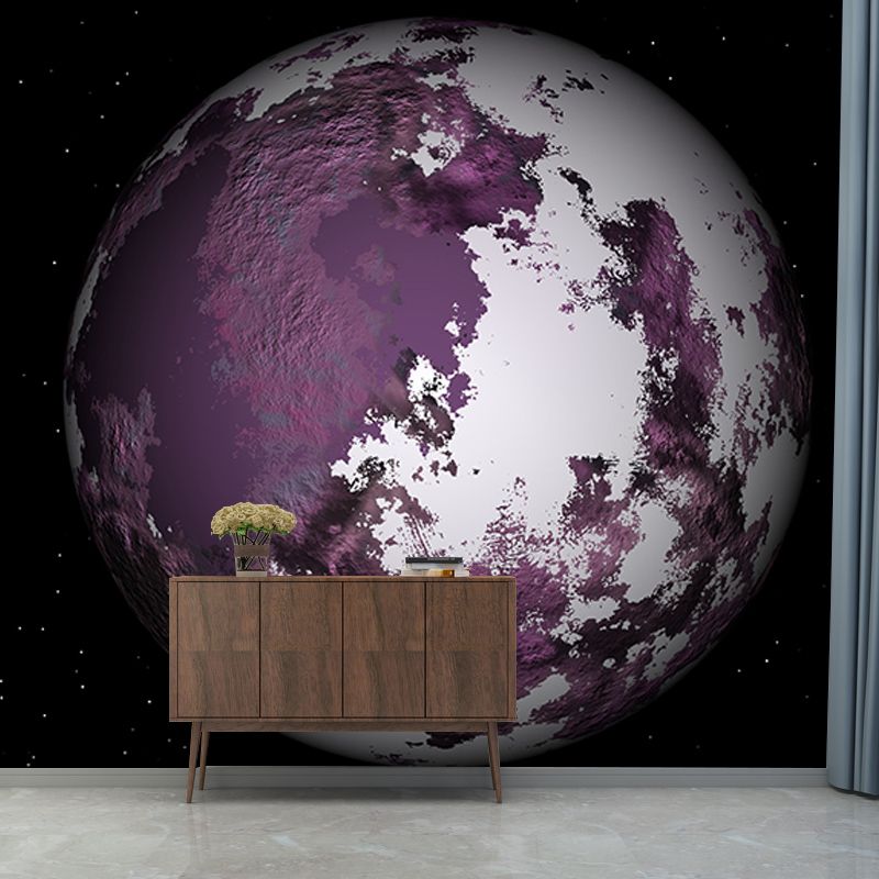 Modern Style Mural Wallpaper Universe Environment Friendly Bedroom Wall Mural