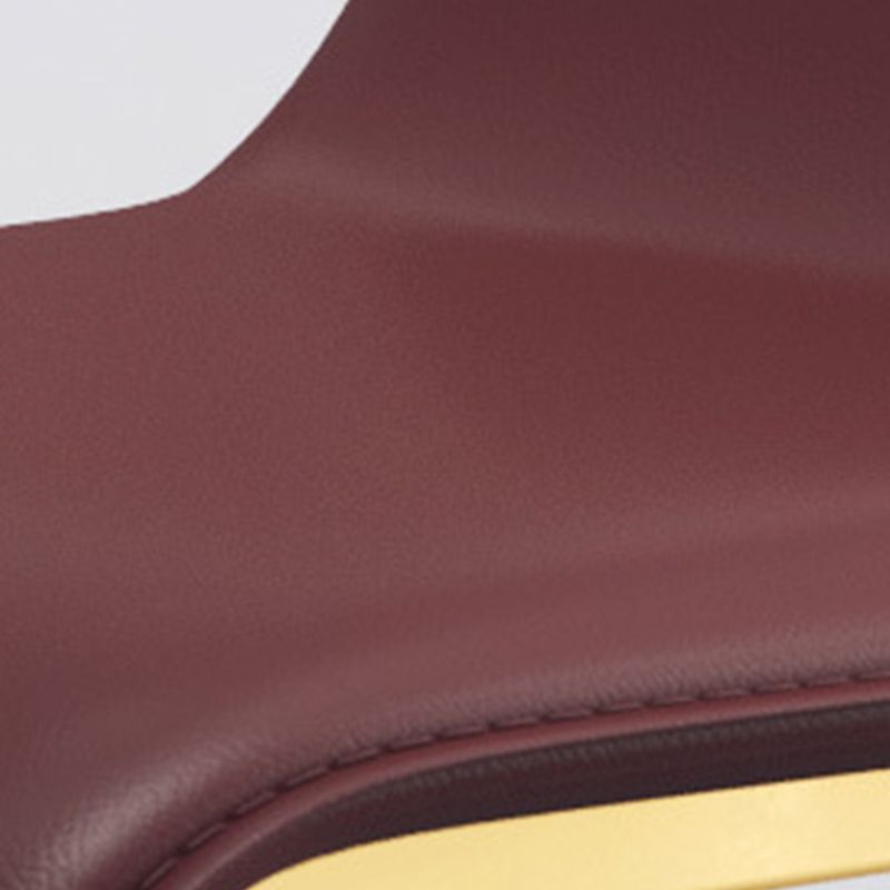 Contemporary Faux Leather Counter Stool Counter Height Bar Stool with Metal Legs