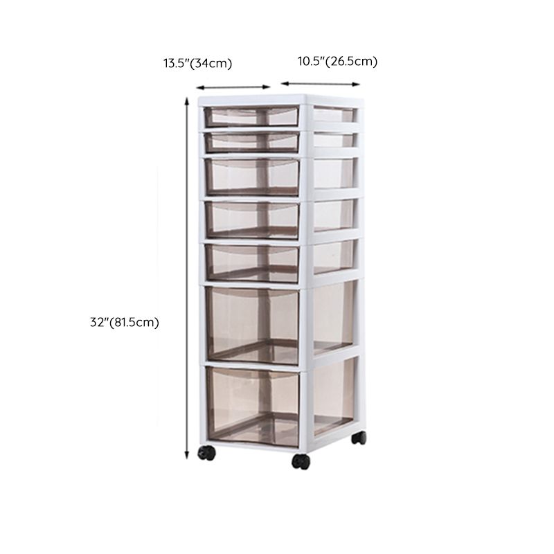 Vertical Transparent File Cabinet Modern Plastic Drawers Filing Cabinet