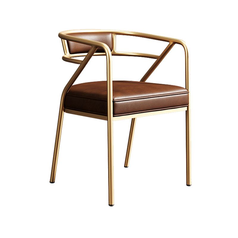 Silla de comedor industrial con respaldo abierto y acabado mate de terciopelo (juego de 2)
