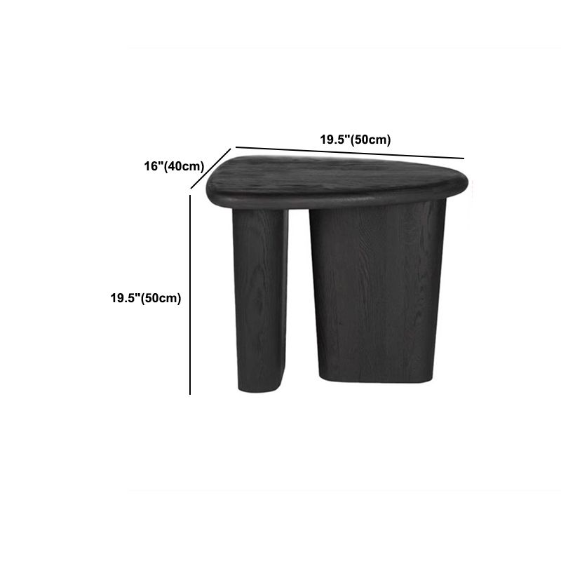 North European Oval Coffee Table Wood Cocktail Table in Black
