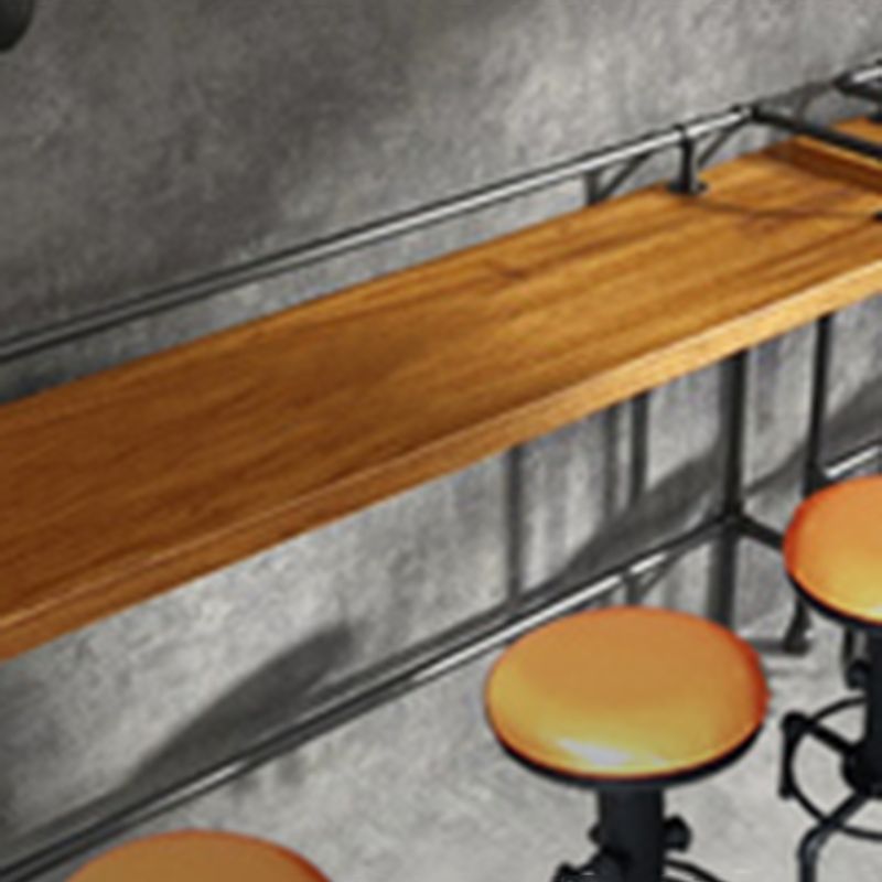 Industrial Style Solid Wood Pub Dining Set 1/2/4 Pcs Rectangular Pub Set for Home