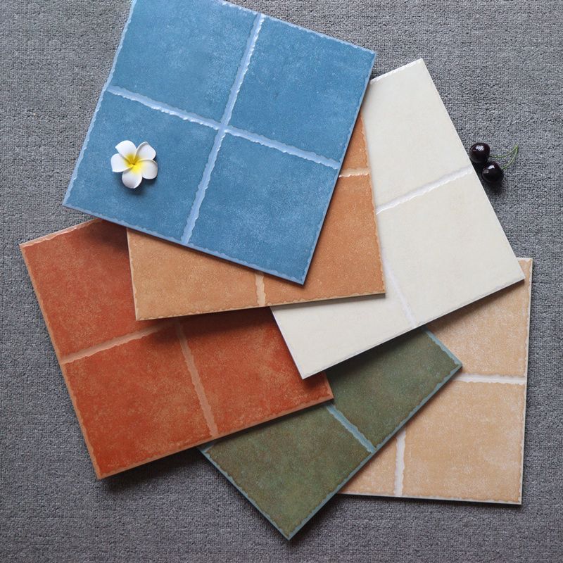 Floor Tiles Square Ceramic Matte Vintage Scratch Resistant Floor Tiles