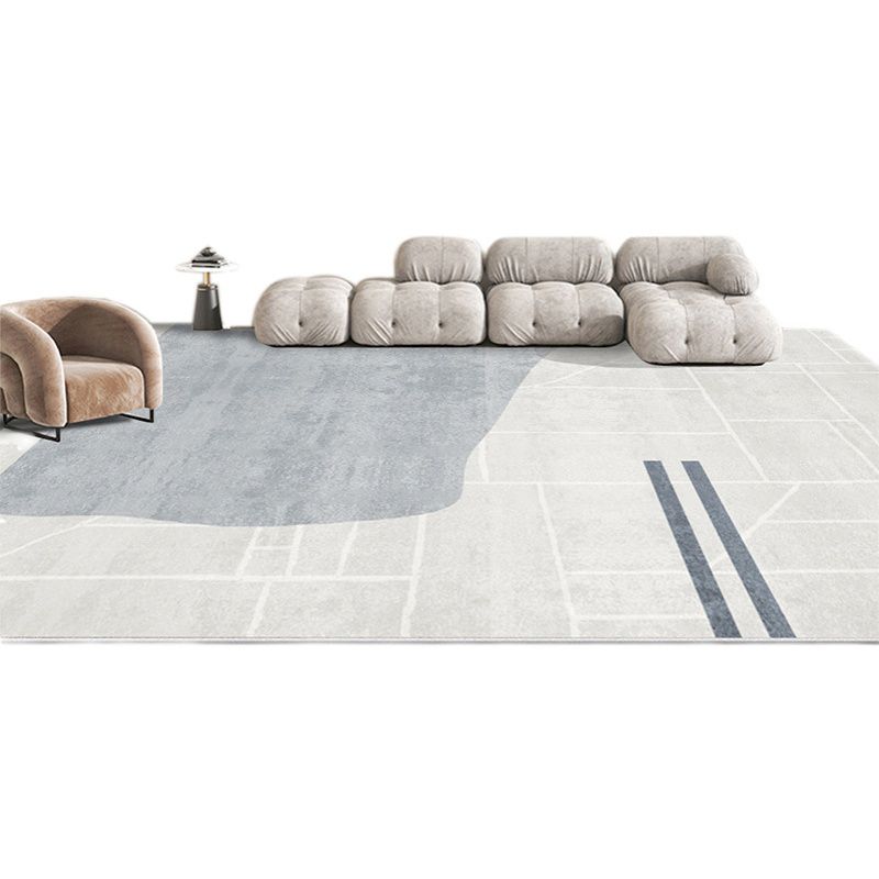 Area Rug Contemporary Indoor Rug Rectangle Stain Resistant Scroll Print Rug