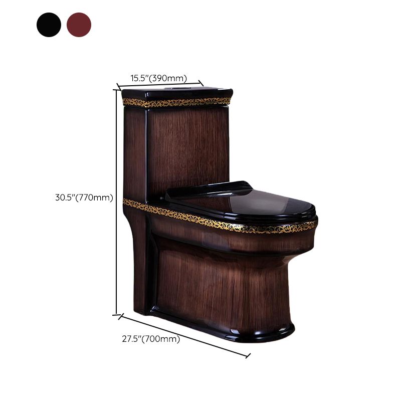 Contemporary Siphon Jet Toilet Bowl One Piece Urine Toilet with Seat
