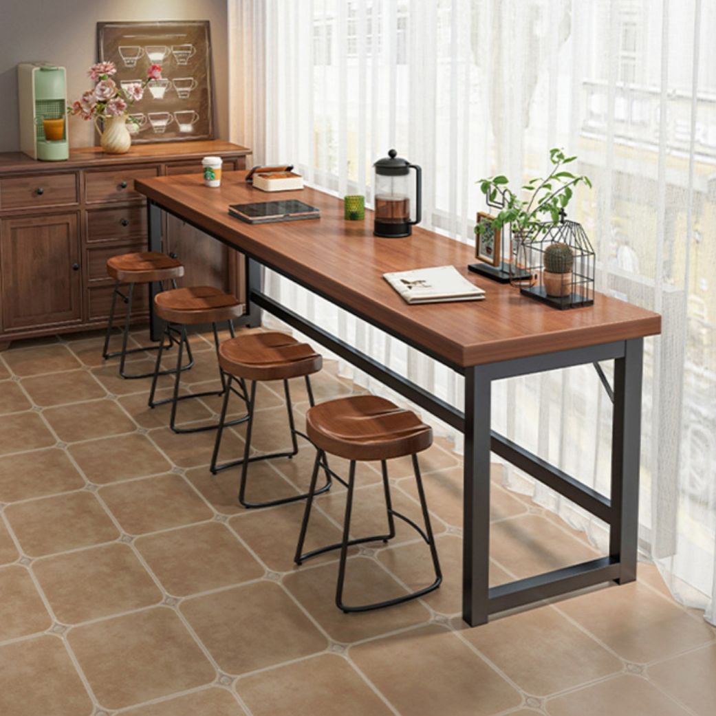 Modern Rectangle Wood Counter Table 2/3/4 Pieces Bar Table Set for Balcony