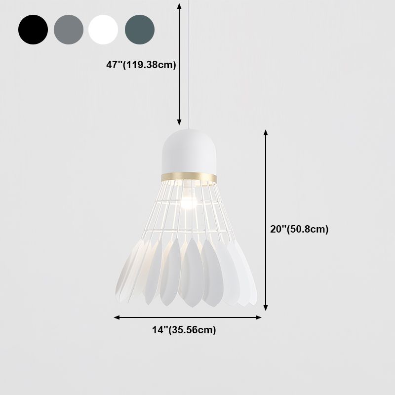 Badminton Form Metall Hanging Light Nordic Macarons 1 hängende Lichter montiert