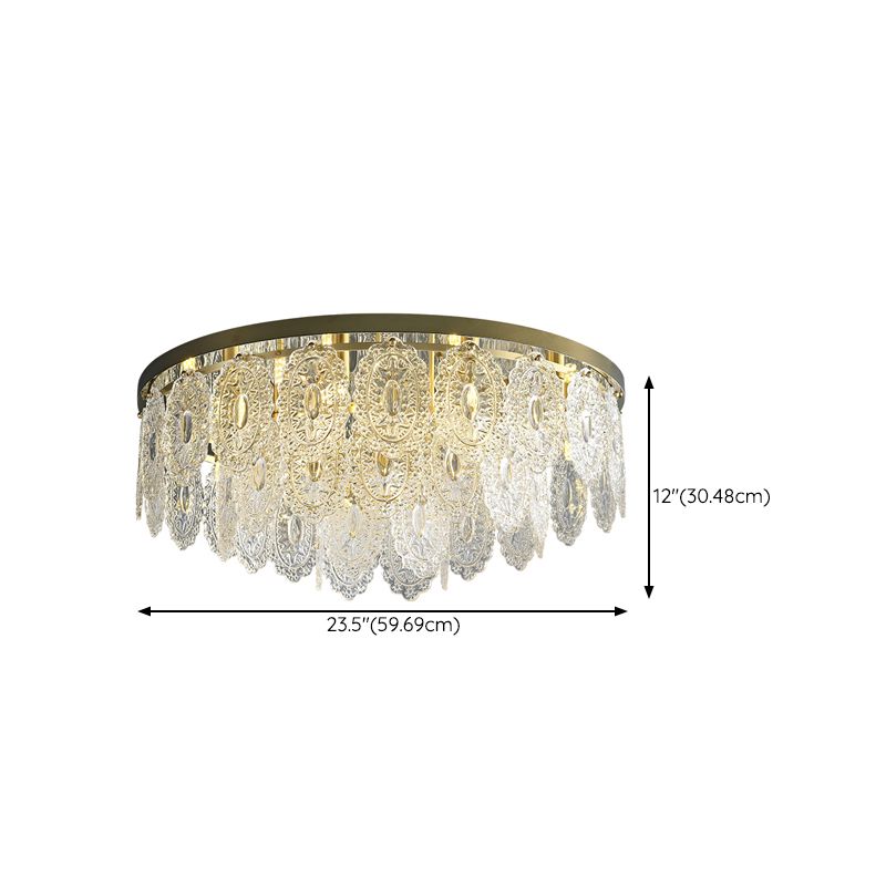 Contemporary Flush Mount Light Glass Shade Flush Mount Ceiling Light Fixture