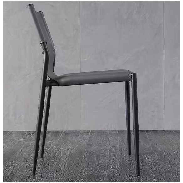 Sillas de comedor estilo moderno Silla auxiliar de cocina sin brazos con patas de metal