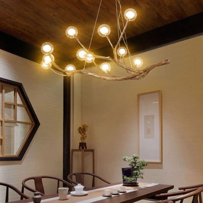 Branch Chandelier Light Fixture Modern Designer Glass Pendant Lighting for Restaurant