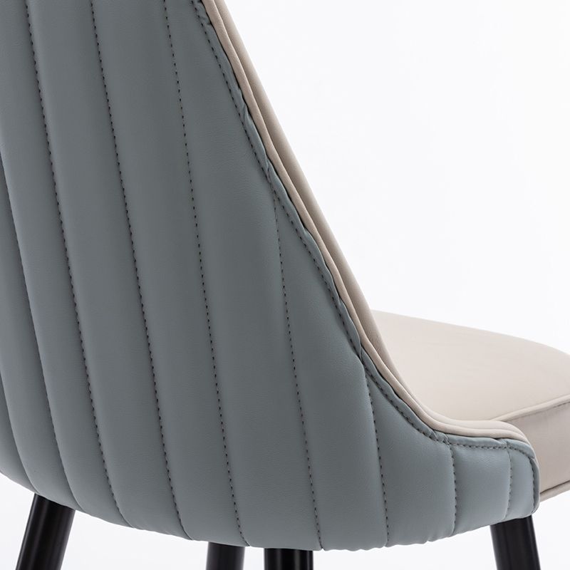 Contemporary Metal Leather Bar Stools Bristol Barstool with Iron Legs and Low Back
