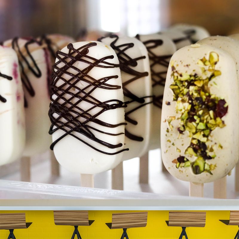 Modern Dessert Shop Wall Mural Decor with Ice Cream Pattern Eco-friendly Wallpaper