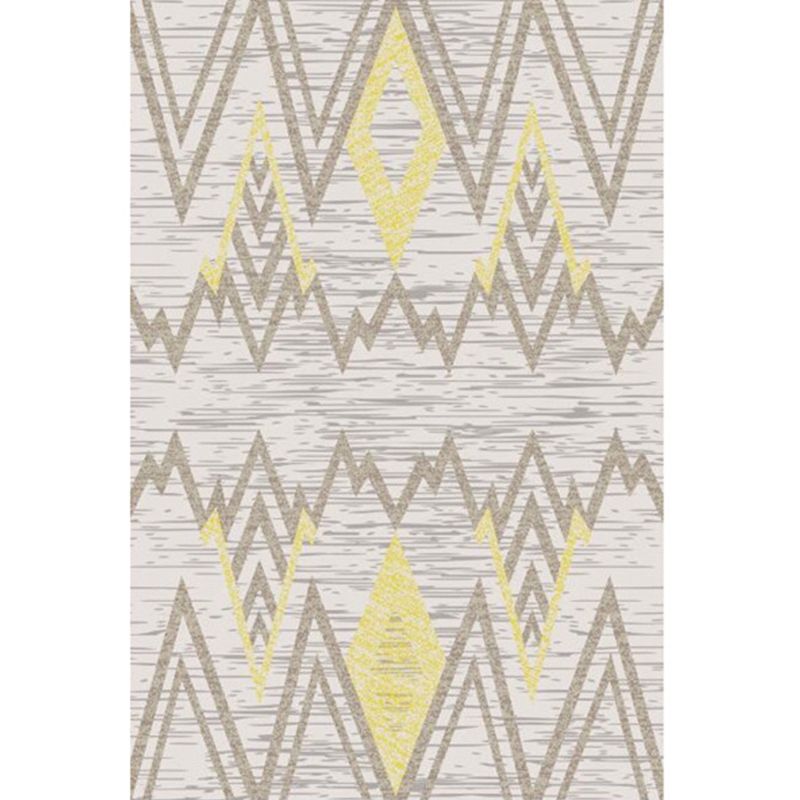 Modern Living Room Area Rug Multi Colored Geometric Rug Synthetics Non-Slip Washable Stain Resistant Indoor Rug