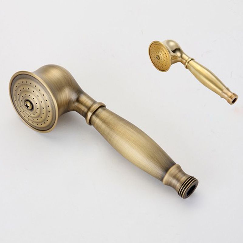 Traditional Handheld Shower Head with Hose Polished Brass Wall-Mount Showerhead