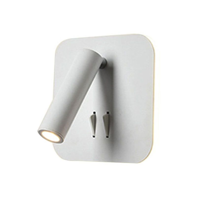 2-Light Geometric Wall Mount Light Modern Style Metal Reading Wall Lamp