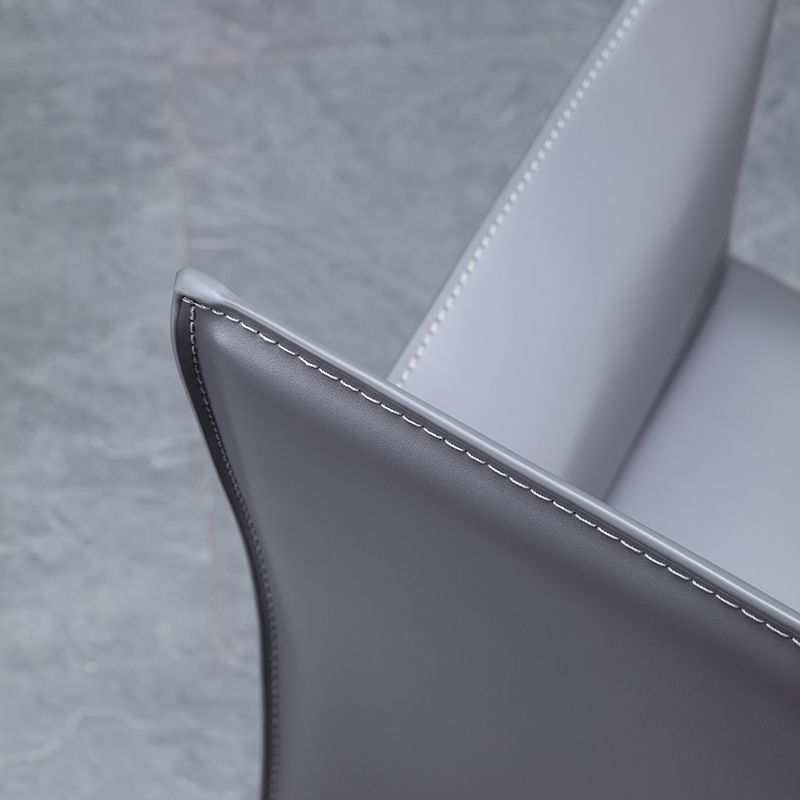 Chaise de salle à manger moderne en similicuir, finition mate, fauteuil de salle à manger Parsons