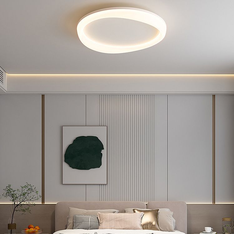 Modern Ceiling Light White LED Flush Mount Lighting for Bedroom