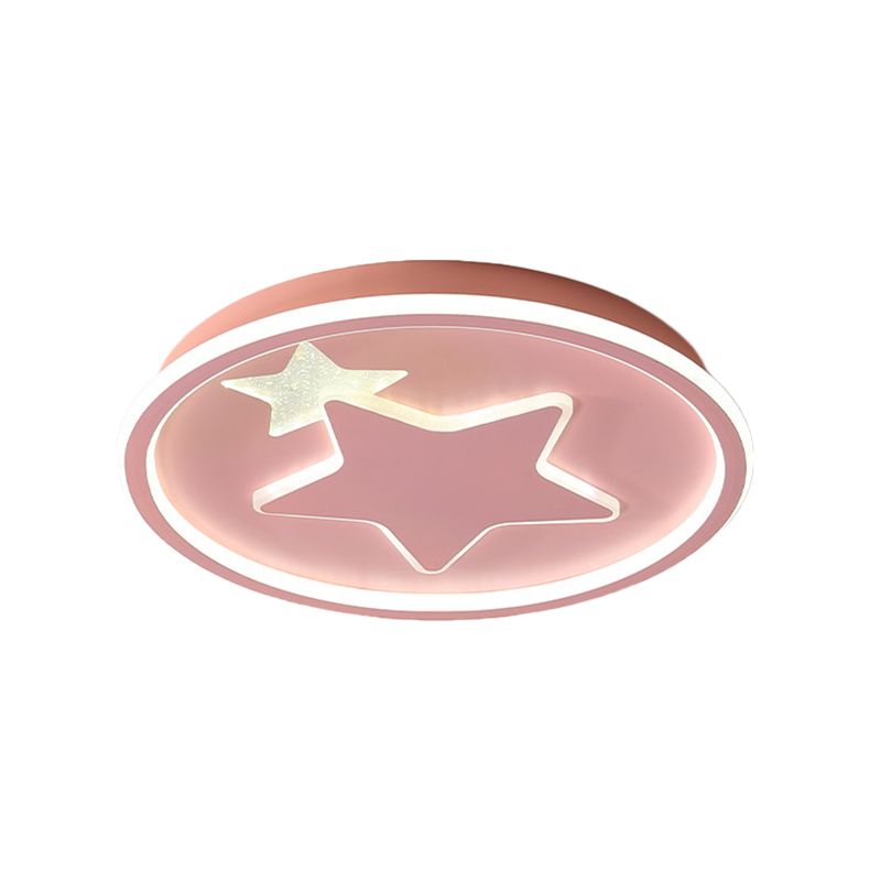 Stern Schlafzimmer Deckenleuchte Acryl LED Cartoon Nahe Deckenlampe in Schwarz/Rosa/Blau
