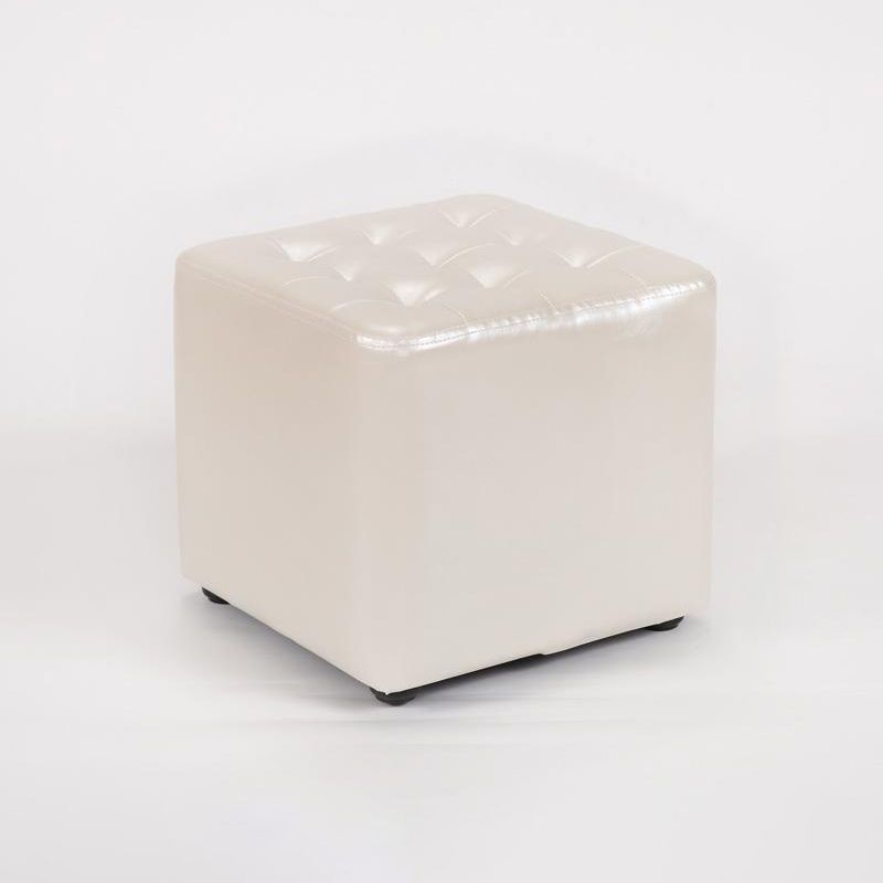 Cube Ottoman Square Solid Color Water Resistant Glam Ottoman