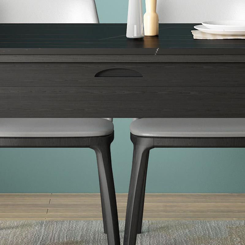 Stone Top Dining Table Contemporary Round Dining Table with 4 Legs