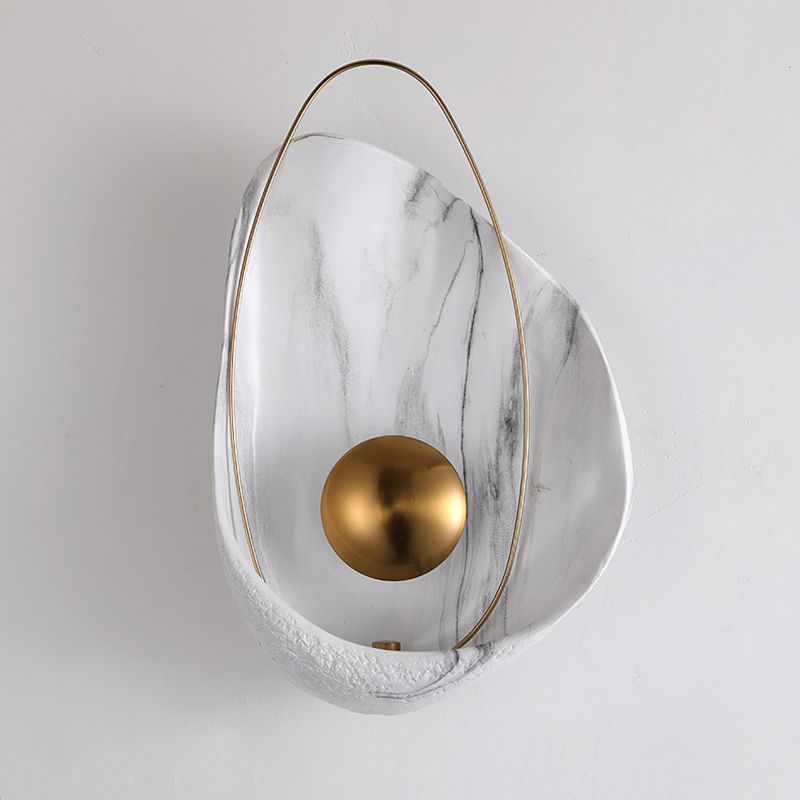 Appliques de lumière murale géométrique contemporaine lampe à support mural en résine pour le salon