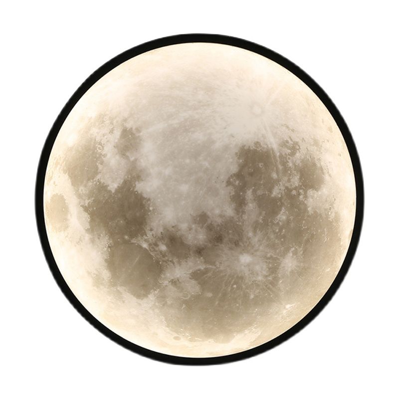 LED Modern Metal Wall Sconce Circle Shape Wall Light with Acrylic Shade for Bedroom