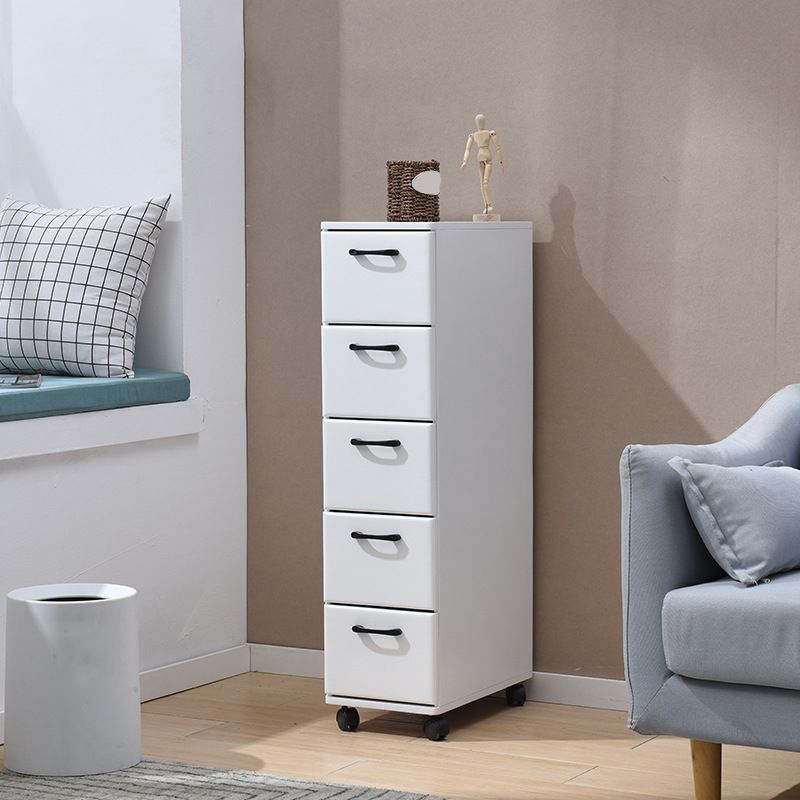 Solid Wood Accent Chest with Drawers 23.62" Wide Chest on Wheels