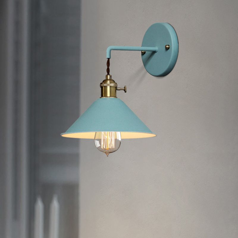 Moderne kreative Kegel Hängende Wandleuchten schmiedeeisere Makkaronwandlampe für Innenräume