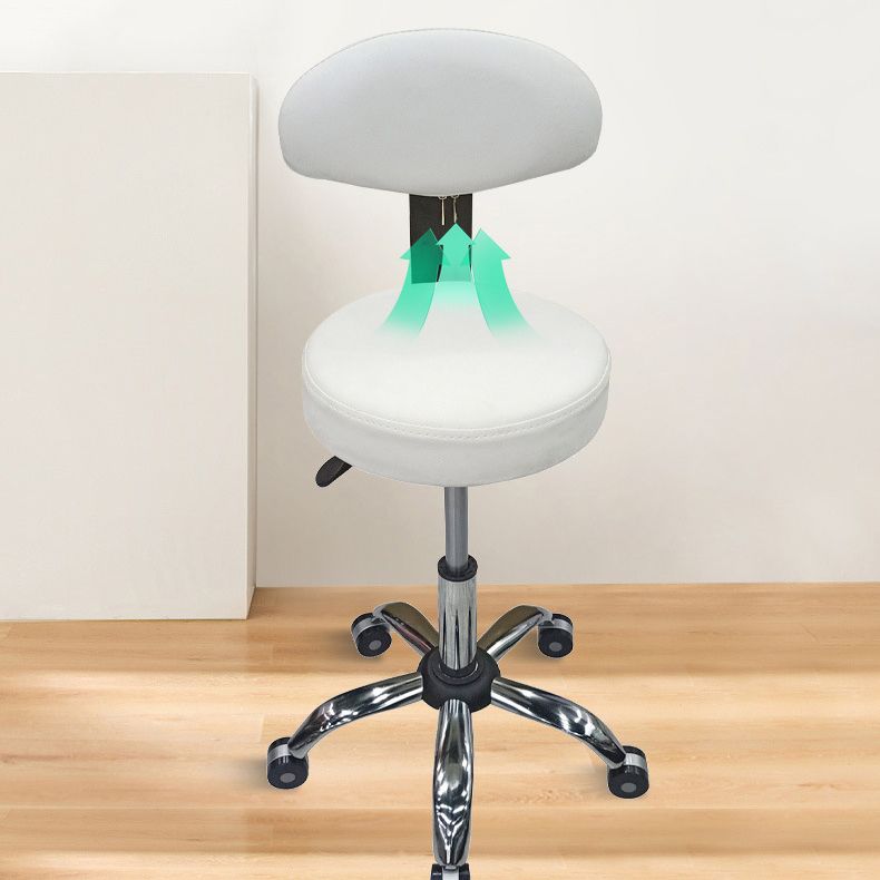 Modern Metal Barstool Fabric Upholstered Counter Stool in Matte Finish for Indoor