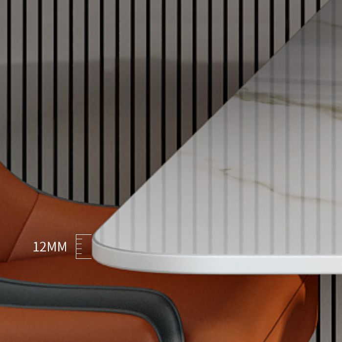 Traditionele luxe rechthoekige eettafel stenen meubilair met voetstuk
