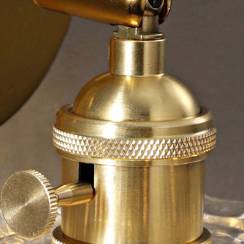 Minimalismo moderno Pronzo della parete della casa con ombra di vetro per camera da letto per bambini