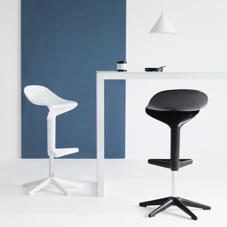 Industrial Bar-stool Adjustable Leather Counter Bar Stool with Metal Legs