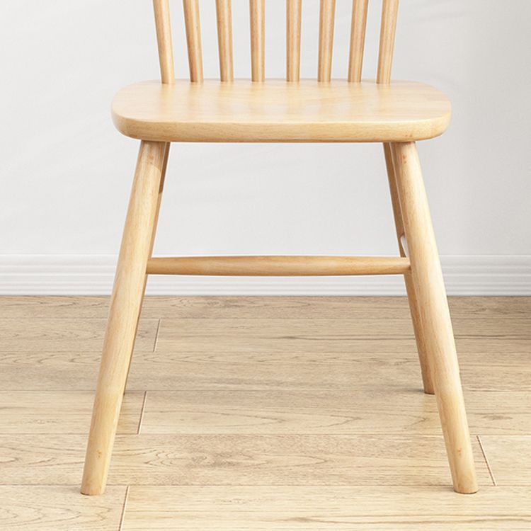 Silla contemporánea comedor silla sin brazos con patas de madera para cocina